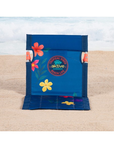 Tapis de plage imprimé avec dossier inclinable