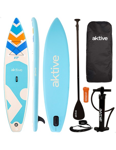 Tabla paddle surf hinchable adulto con mochila, hinchador y remo
