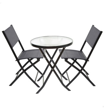 Ensemble table ronde et 2 chaises de jardin ou terrasse...