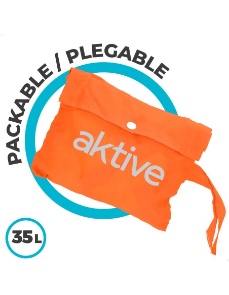 Sac de plage pliable en filet orange 45 x 30 x 45 cm