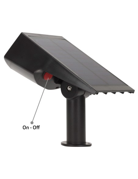 Balise solaire LED lumière chaude avec 2 intensités 5-10 lumens
