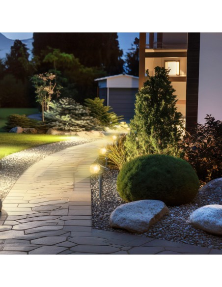 Balise solaire LED lumière chaude avec 2 intensités 5-10 lumens