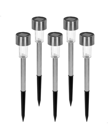 Lot de 5 lampes solaires LED à piquer