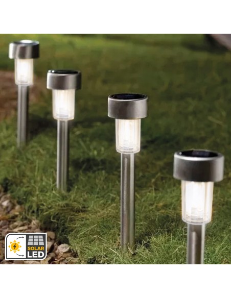 Lot de 5 lampes solaires LED à piquer