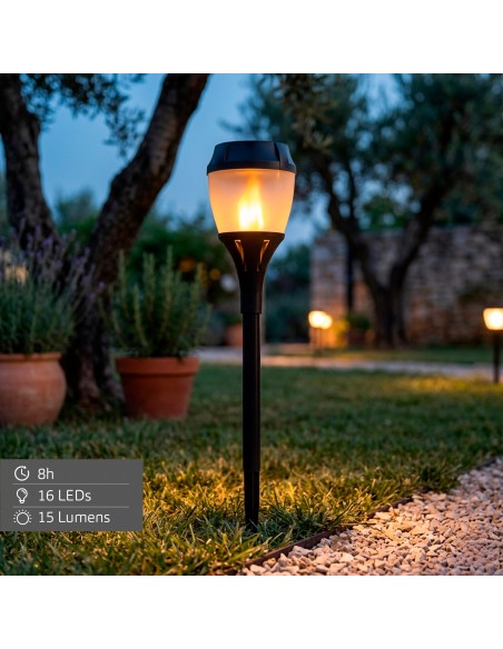 Lampe solaire LED de jardin avec piquet