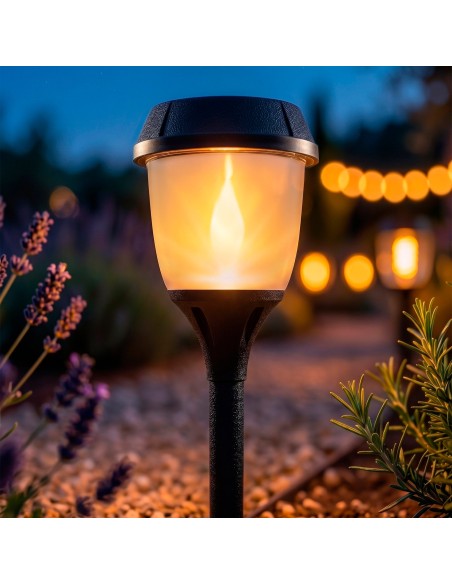 Lampe solaire LED de jardin avec piquet