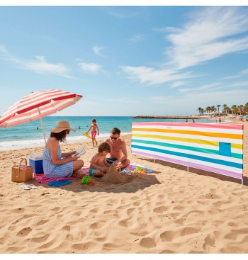 Paravent de plage multicolore 360 x 58 cm, protection... 2
