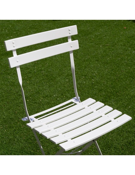 Conjunto de muebles de terraza 60x70 cm blanco