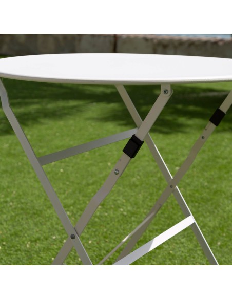 Conjunto de muebles de terraza 60x70 cm blanco
