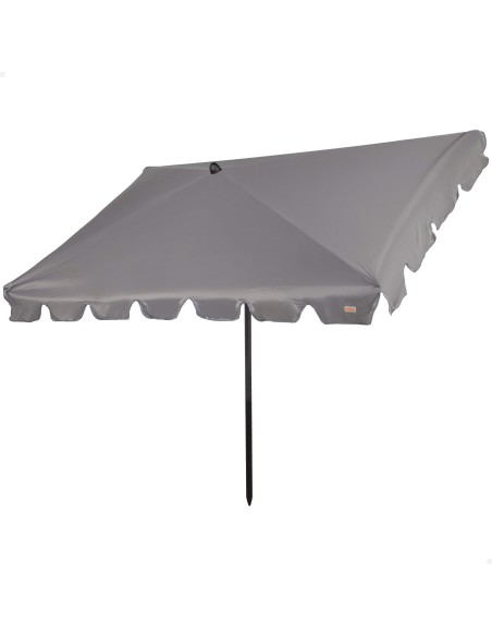 Parasol rectangulaire gris 200 x 125 cm avec protection UV50