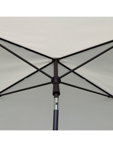Parasol rectangulaire inclinable 200 x 125 cm couleur crème