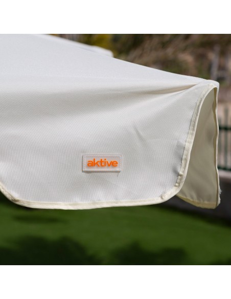 Parasol rectangulaire inclinable 200 x 125 cm couleur crème