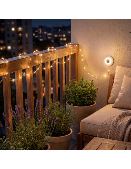 Lampe de camping LED et guirlande de 10 mètres avec 200 lumens