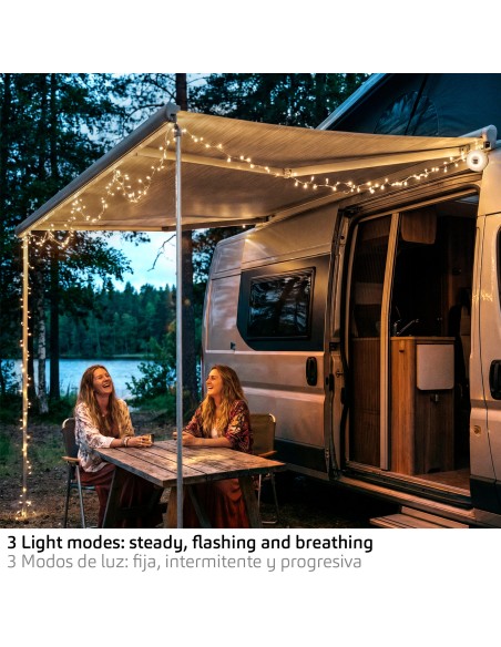 Lampe de camping LED et guirlande de 10 mètres avec 200 lumens