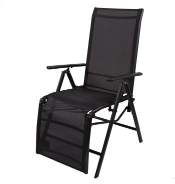 Chaise longue de jardin pliante en aluminium