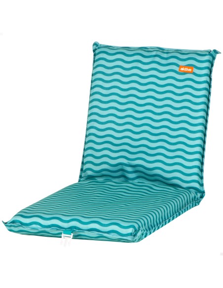 Siège de plage pliant 40x48x56 cm vagues turquoise