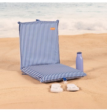 Siège de plage pliant 40x48x56 cm rayures nautiques 2