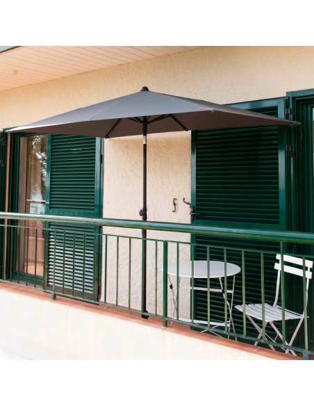 Parasol rectangulaire 180x145 cm gris