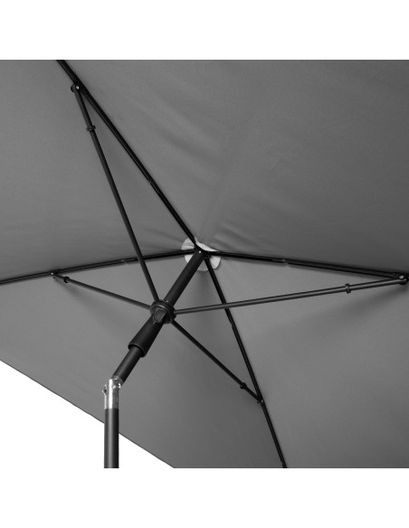 Parasol rectangulaire 180x145 cm gris