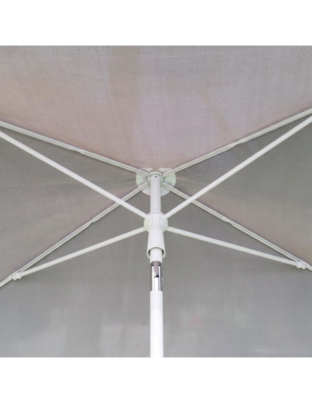 Parasol rectangulaire 180x120 cm pour usage extérieur, gris