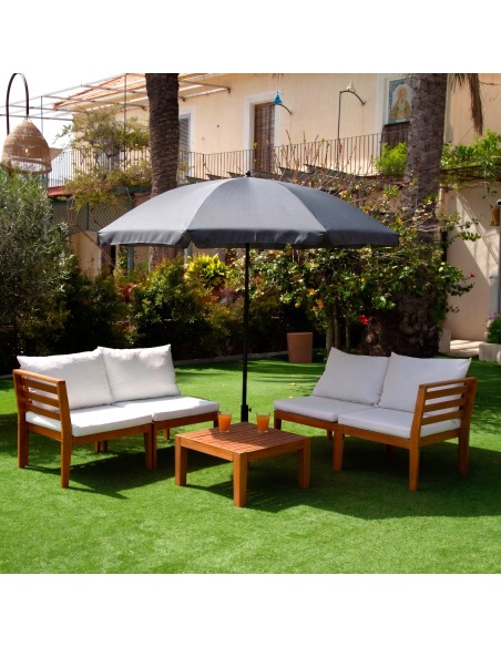 Parasol de plage 200 cm gris foncé