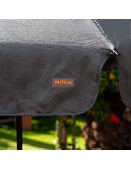 Parasol de plage 200 cm gris foncé