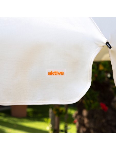 Parasol de plage 200 cm blanc crème