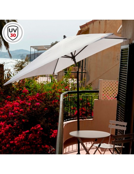 Parasol rectangulaire d'extérieur UV30 180x120 cm