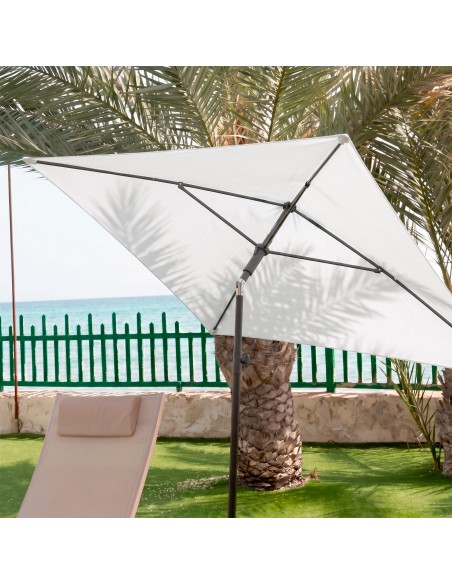 Parasol rectangulaire d'extérieur UV30 180x120 cm