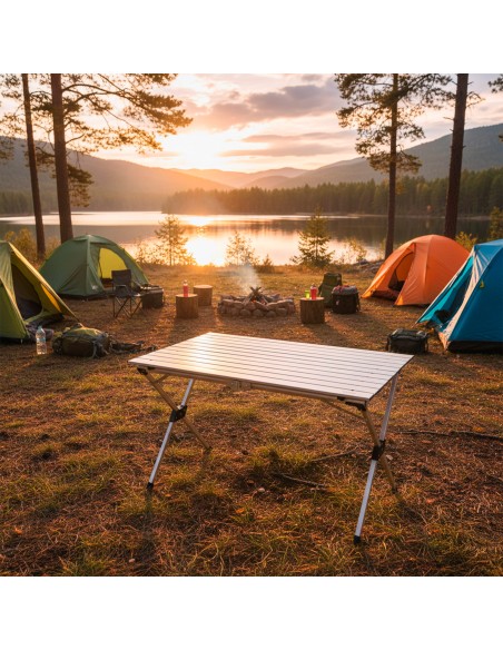 Table pliante en aluminium pour le camping