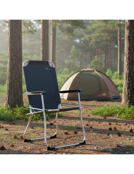 Chaise pliante fixe en aluminium