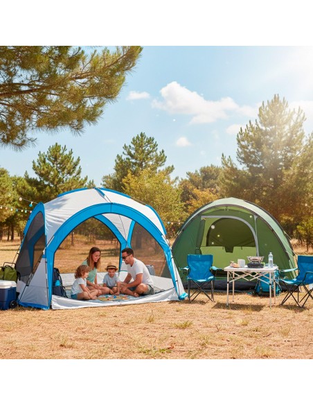 Tente de camping avec moustiquaire
