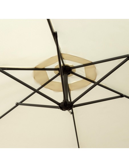 Parasol excentrique 300 cm rotation 360º crème