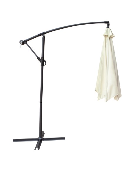 Parasol excentrique 300 cm rotation 360º crème