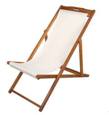 Chaise longue pliante en bois d'acacia