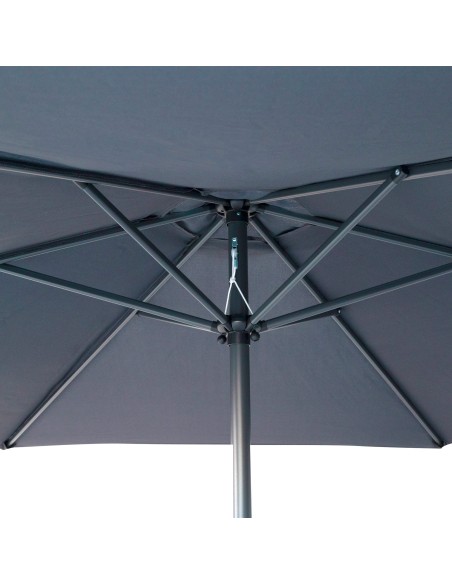 Parasol hexagonal Ø300 cm mât aluminium coloris anthracite