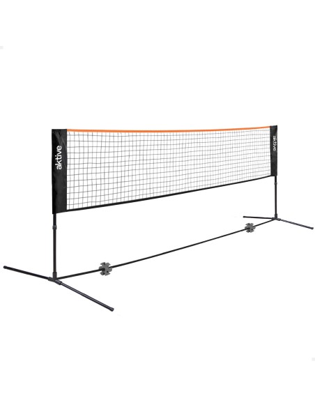Filet de volley-ball et de badminton portable et réglable en hauteur avec sac