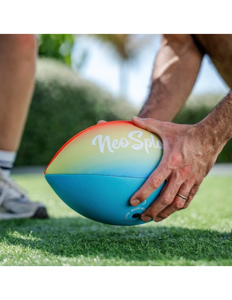 Ballon de rugby de plage en néoprène arc-en-ciel, antidérapant et résistant à l'eau, 26 cm