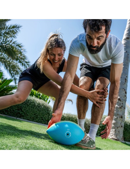 Ballon de rugby de plage en néoprène arc-en-ciel, antidérapant et résistant à l'eau, 26 cm