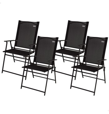 Lot de 4 chaises de jardin pliantes fines 47x64x95 cm...