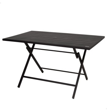 Table de jardin pliante avec trou pour parasol 120x75x70...