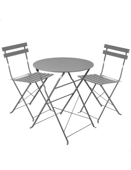 Conjunto de muebles de terraza 60x70 cm negro