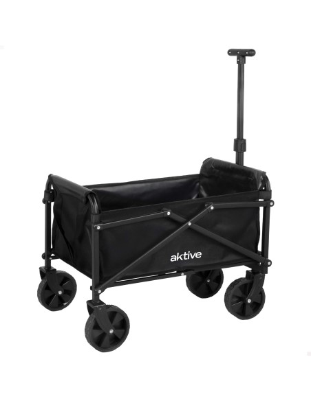 Chariot de plage noir à roues