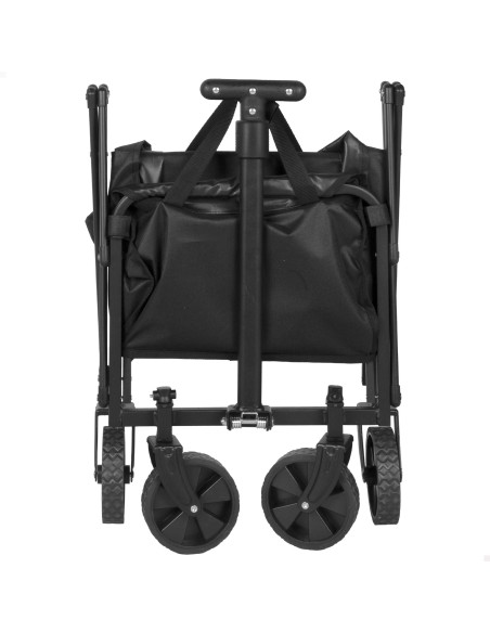 Chariot de plage noir à roues