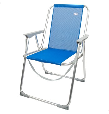 Chaise de plage haute fixe 45x45x75 cm bleu