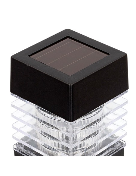 Pack 4 focos solares exterior luz LED blanca c/estaca para jardín