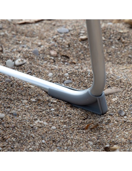 Chaise de plage haute fixe 45x45x75 cm bleu