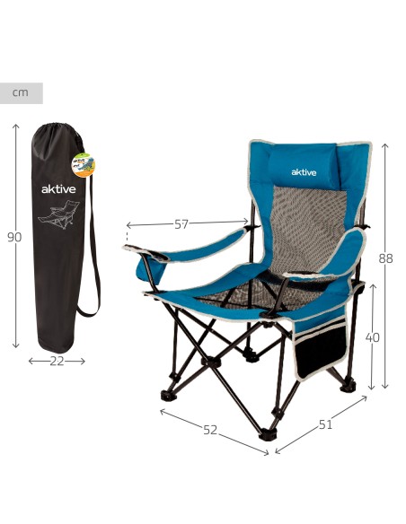Chaise longue de camping pliante