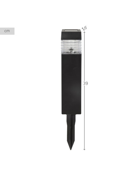 Pack 4 focos solares exterior luz LED blanca c/estaca para jardín