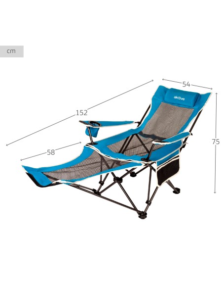 Chaise longue de camping pliante